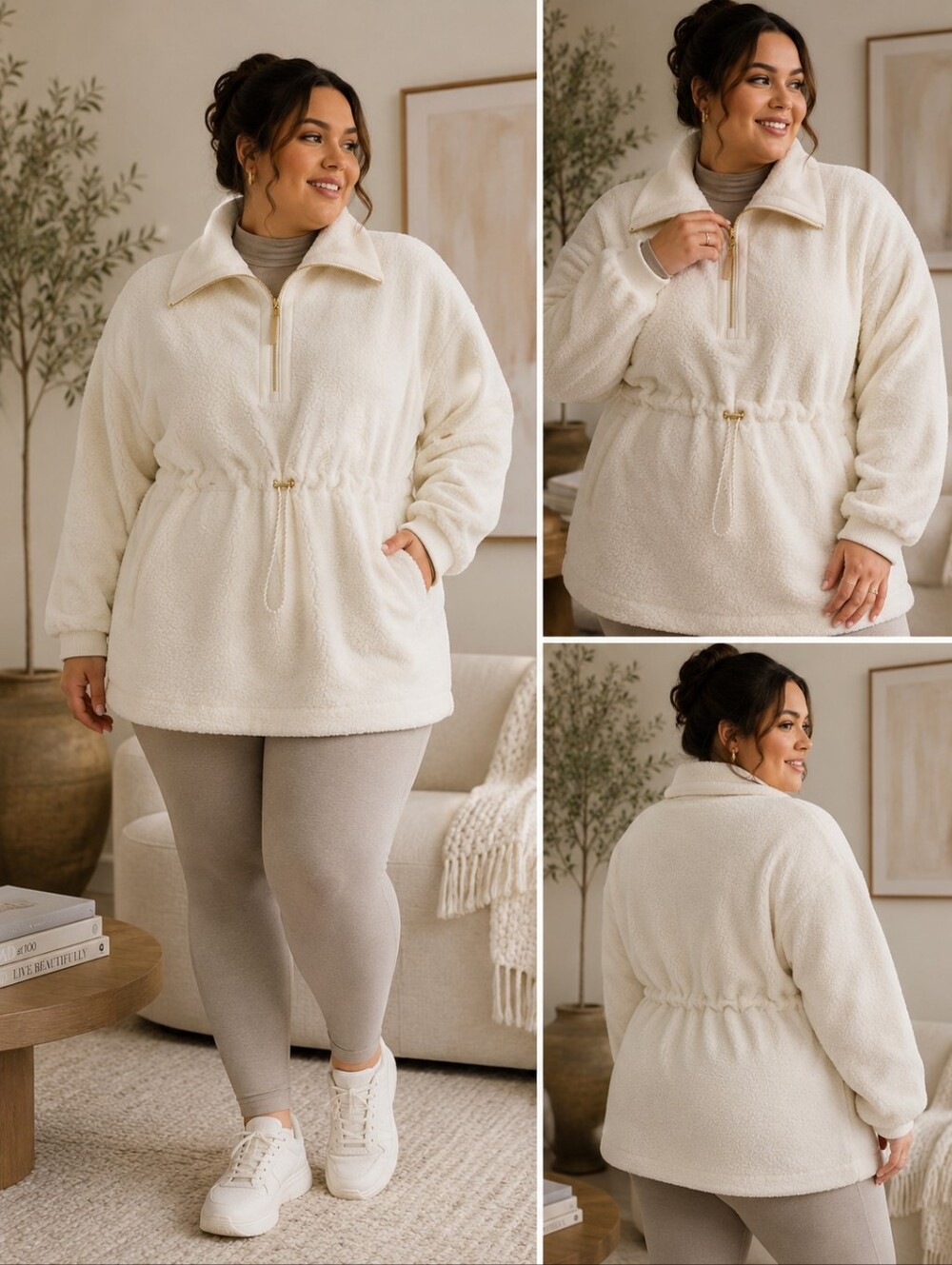 Bailey 44 Cream Teddy pull over sweater